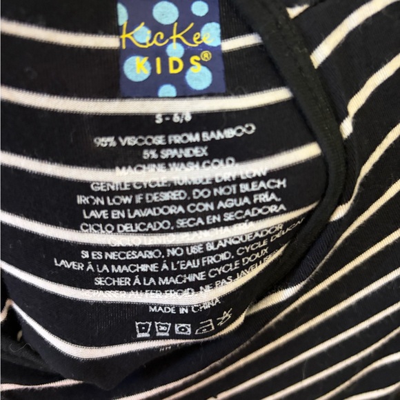 Kickee Kids Girls Striped Black and White Kids Dress size small - Picture 4 of 5